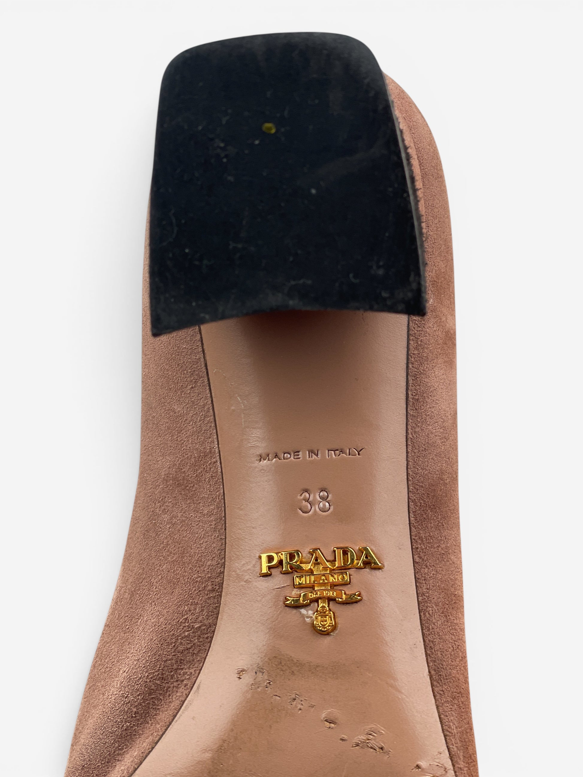 Prada 2000s Suede Large Clasp Ballet Pump Heels – photo 9