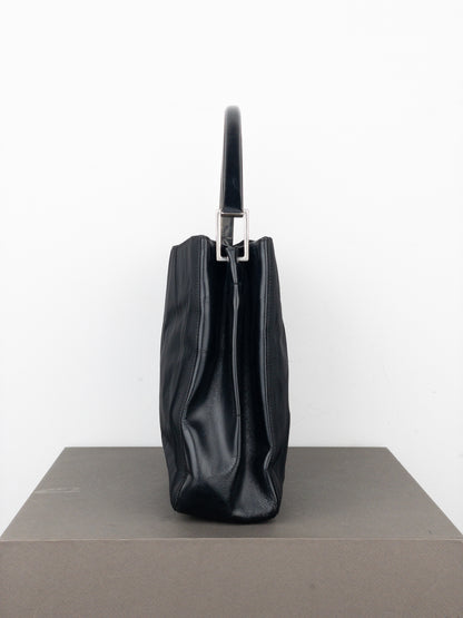 Prada AW98 Vitello Metallo Metal Handle Shoulder Bag