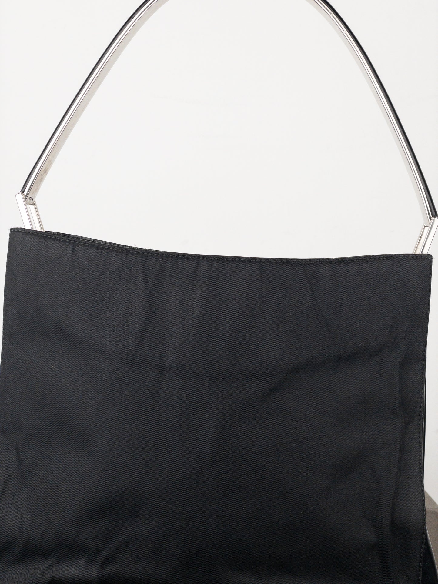 Prada AW98 Vitello Metallo Metal Handle Shoulder Bag