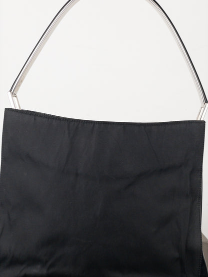 Prada AW98 Vitello Metallo Metal Handle Shoulder Bag