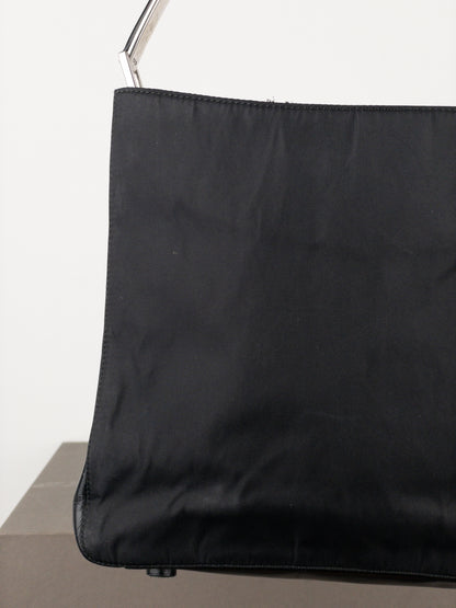 Prada AW98 Vitello Metallo Metal Handle Shoulder Bag