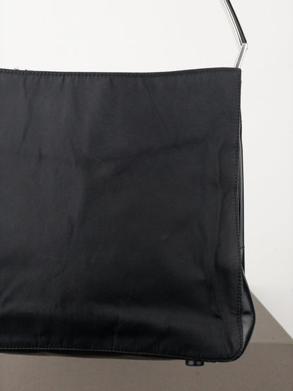 Prada AW98 Vitello Metallo Metal Handle Shoulder Bag