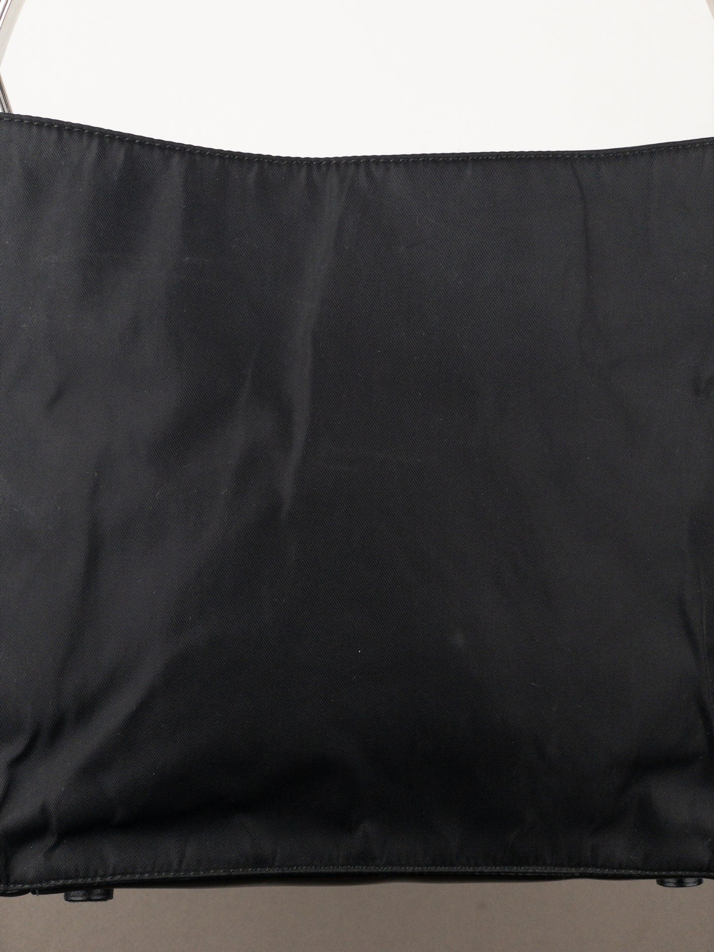 Prada AW98 Vitello Metallo Metal Handle Shoulder Bag