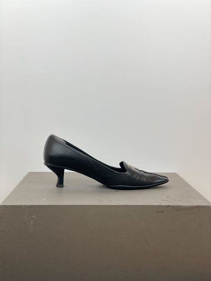Prada 2000s Buckle Kitten-Heel Pumps