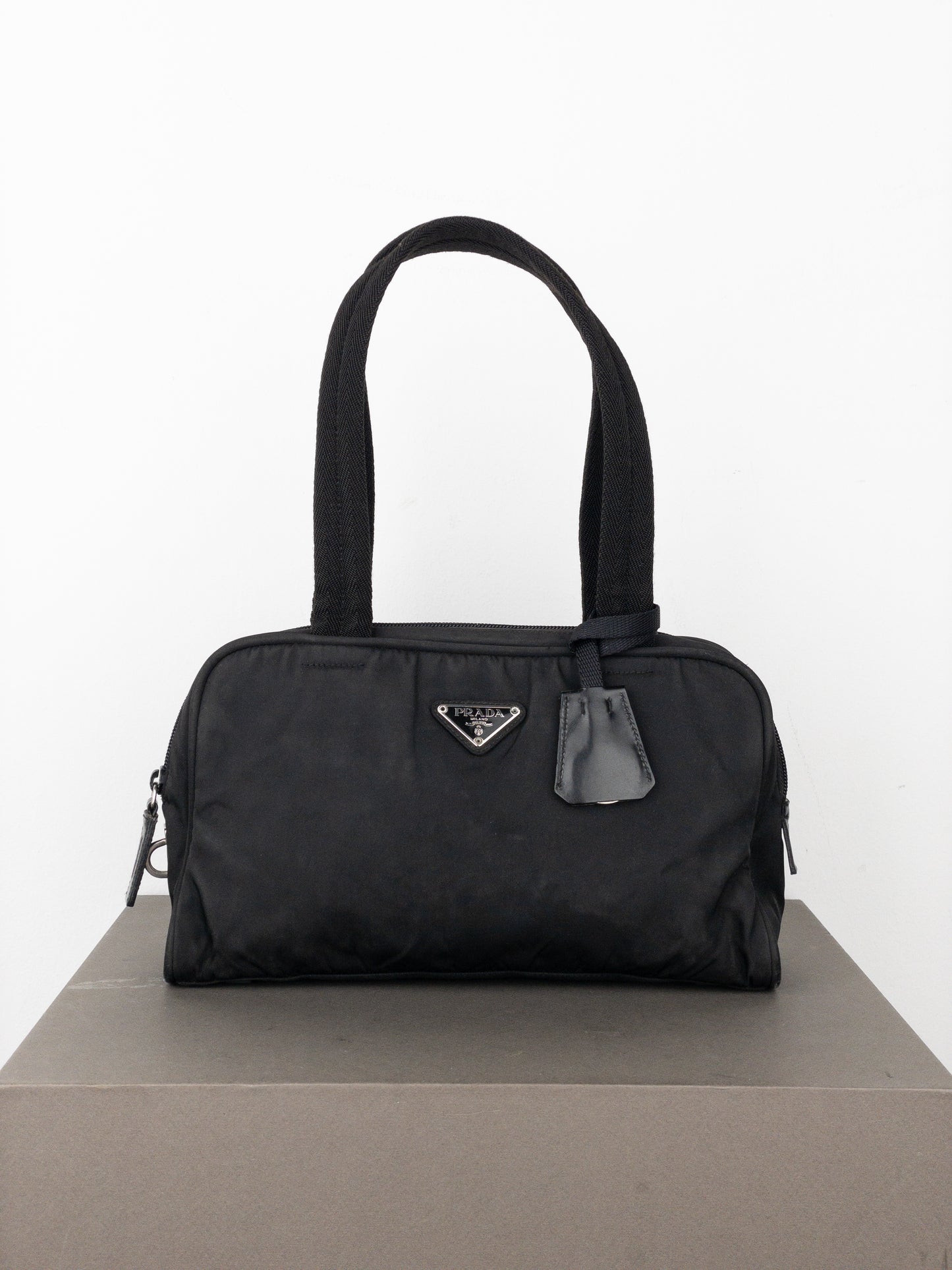 Prada 2000s Tessuto Mini Boston Shoulder Bag