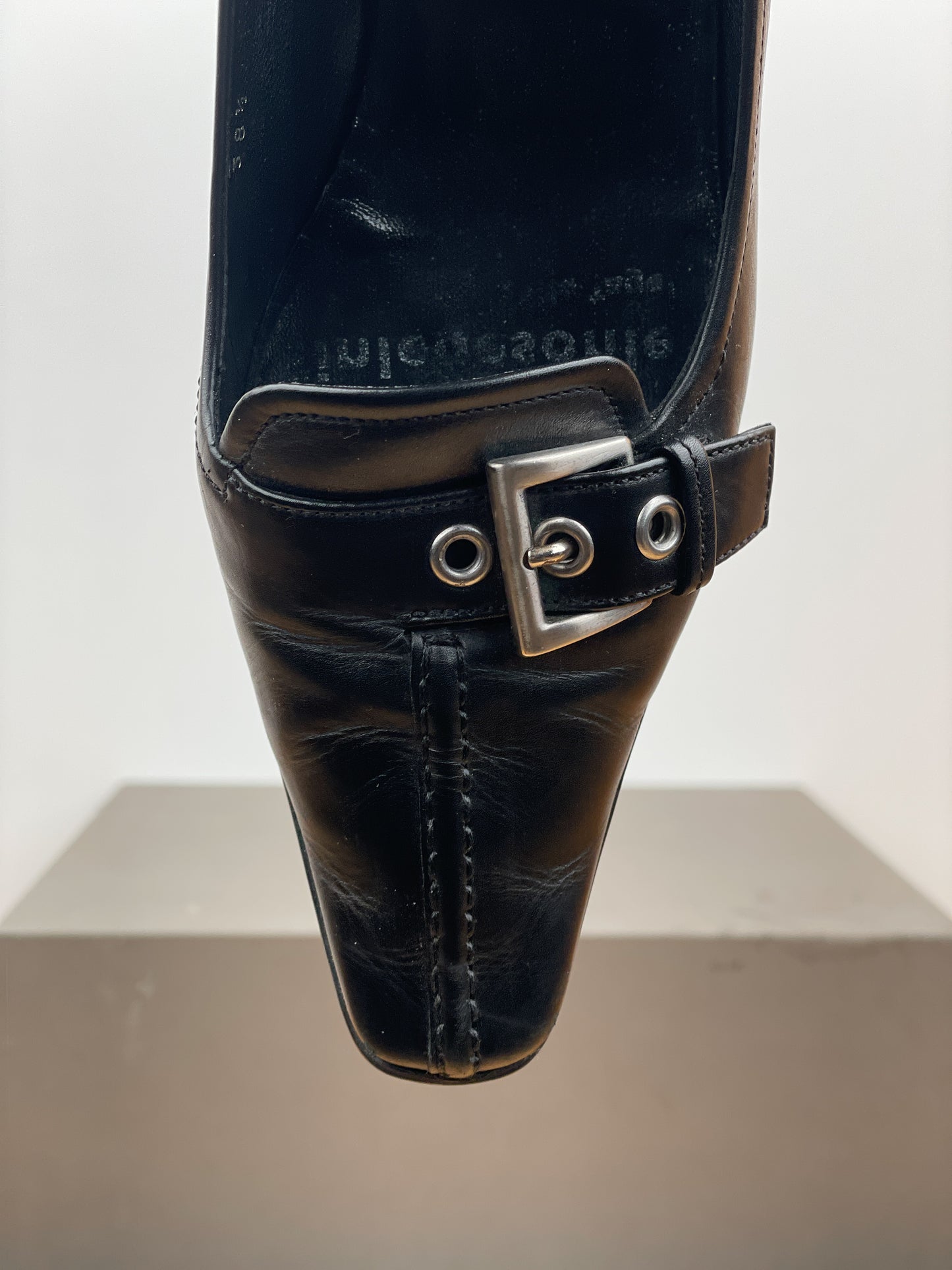 Prada 2000s Buckle Kitten-Heel Pumps