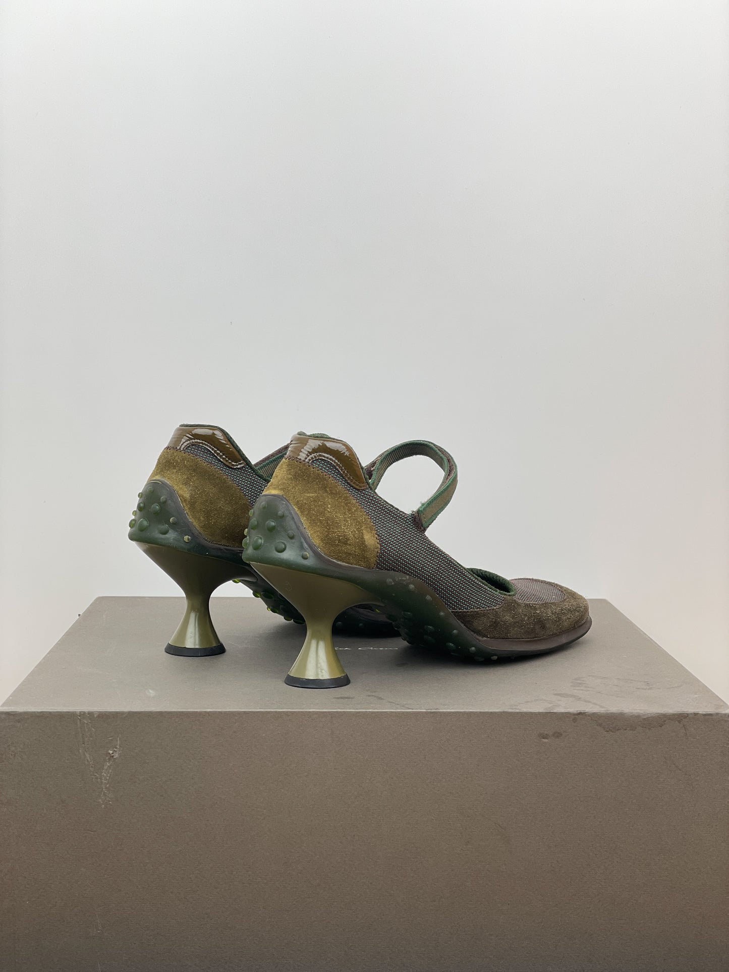 Miu Miu AW99 Square-Toe Bubble-Sole Mary Jane Pump Heels
