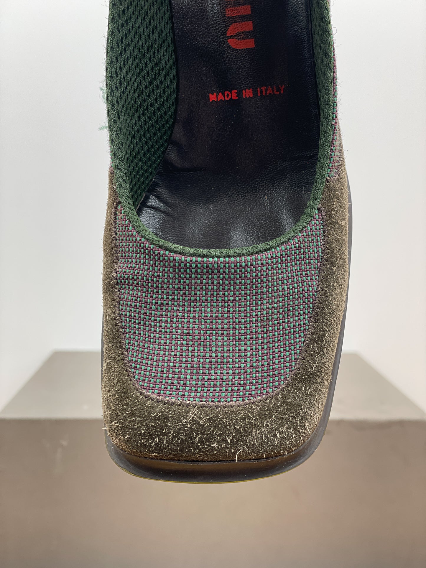 Miu Miu AW99 Square-Toe Bubble-Sole Mary Jane Pump Heels