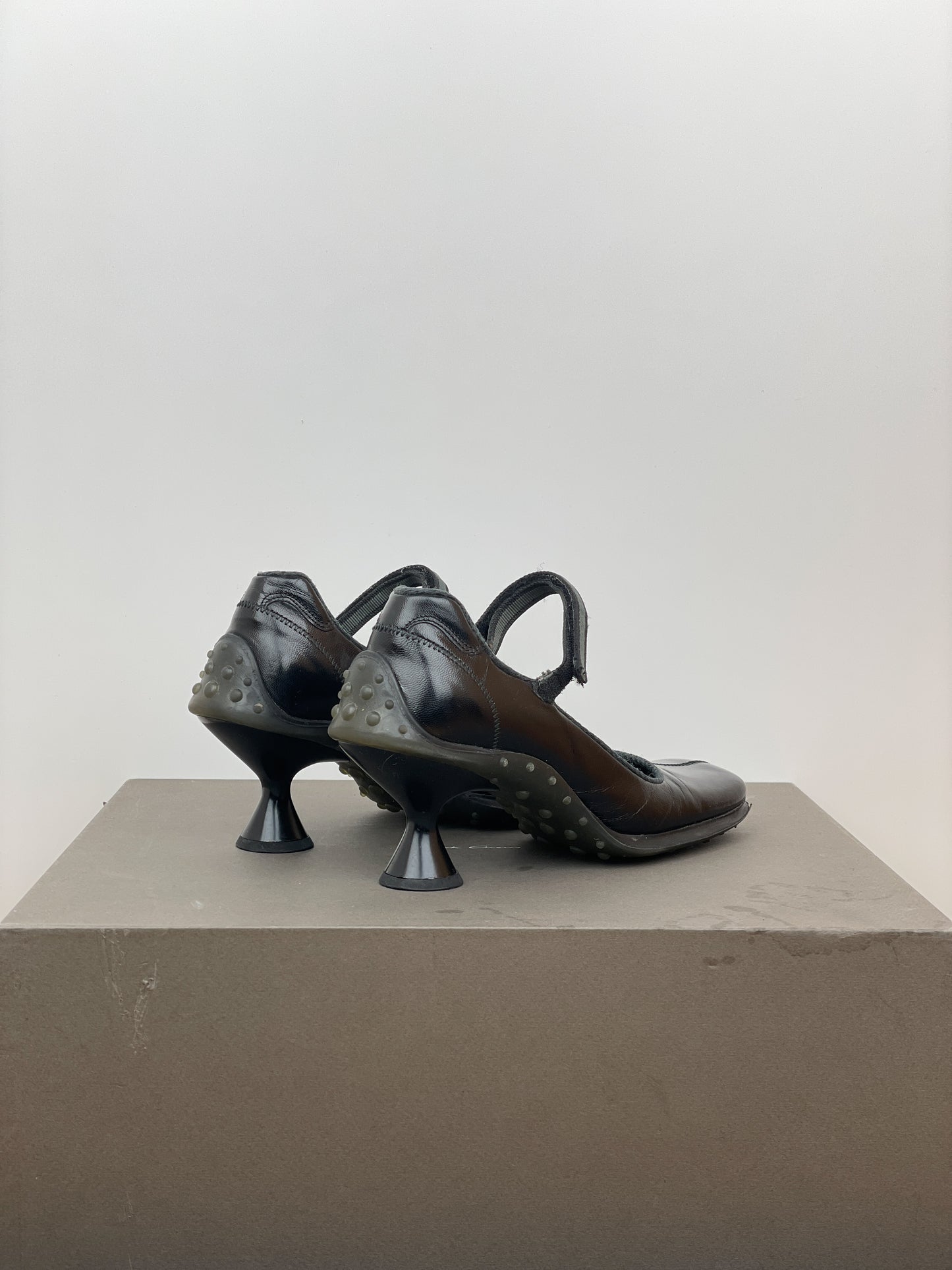 Miu Miu AW99 Square Toe Bubble-Sole Mary Jane Pump Heels