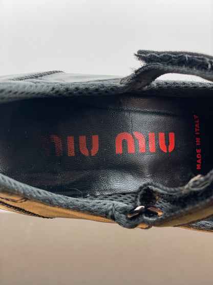 Miu Miu AW99 Square Toe Bubble-Sole Mary Jane Pump Heels