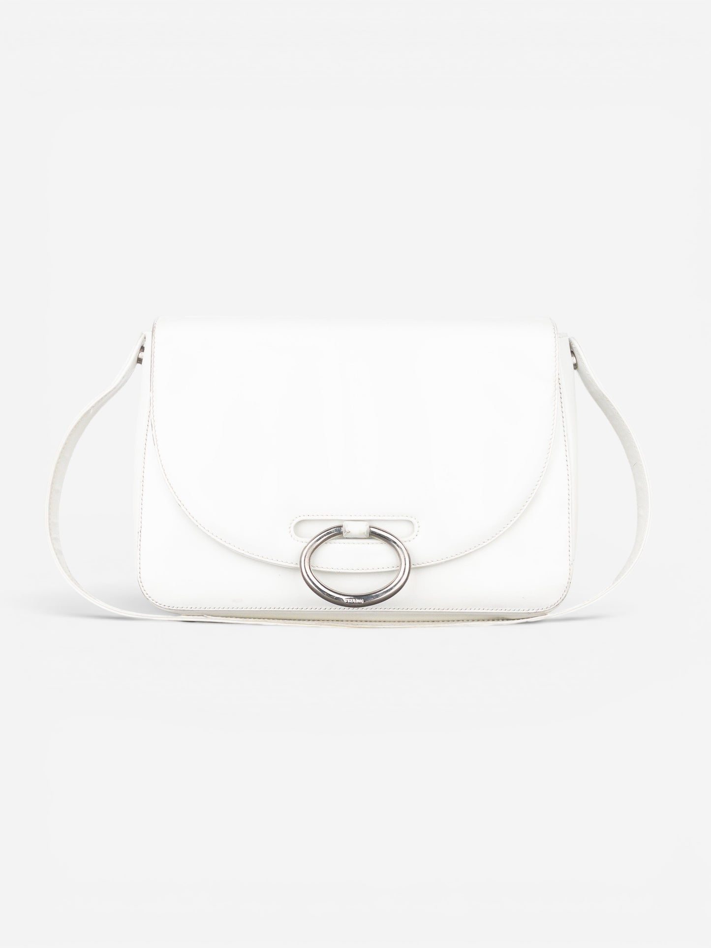 Prada 2000s Metal Ring Leather Shoulder Bag