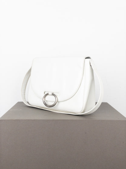 Prada 2000s Metal Ring Leather Shoulder Bag