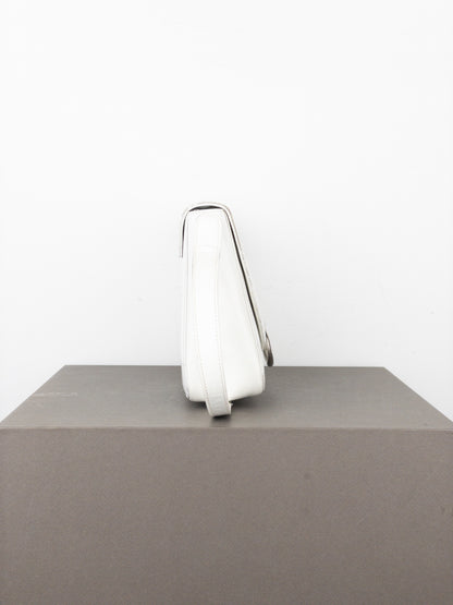 Prada 2000s Metal Ring Leather Shoulder Bag