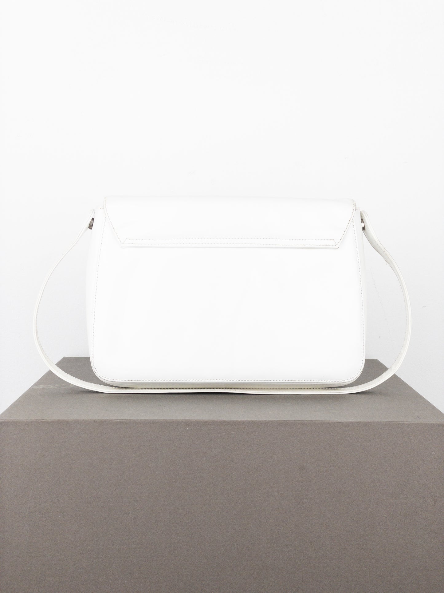 Prada 2000s Metal Ring Leather Shoulder Bag