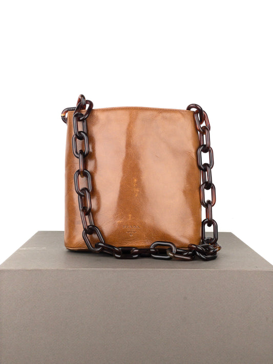 Prada AW96 Chain Leather Shoulder Bag