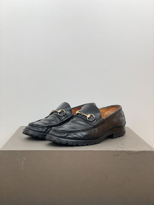 Gucci 1990s Lugsole Horsebit Loafers