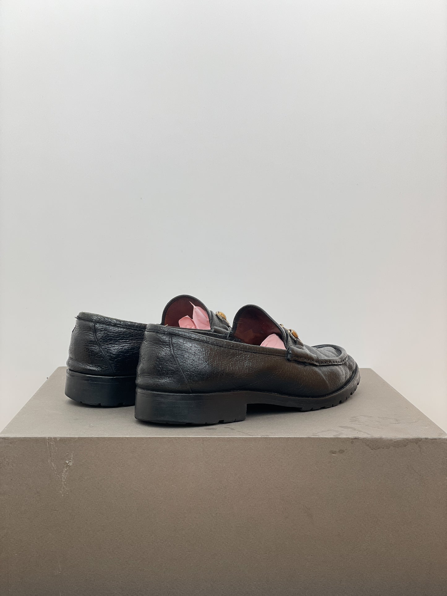 Gucci 1990s Lugsole Horsebit Loafers