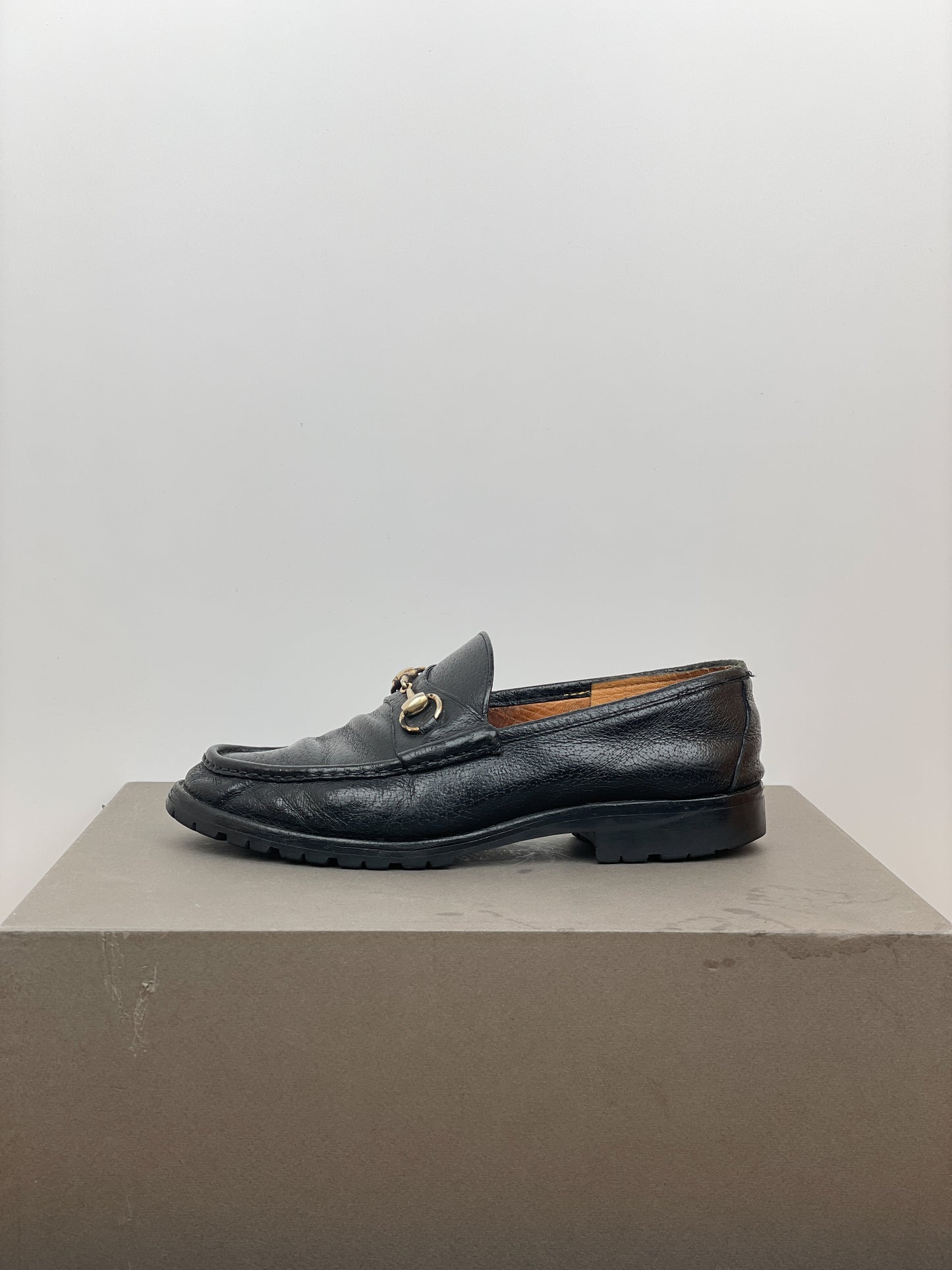 Gucci 1990s Lugsole Horsebit Loafers