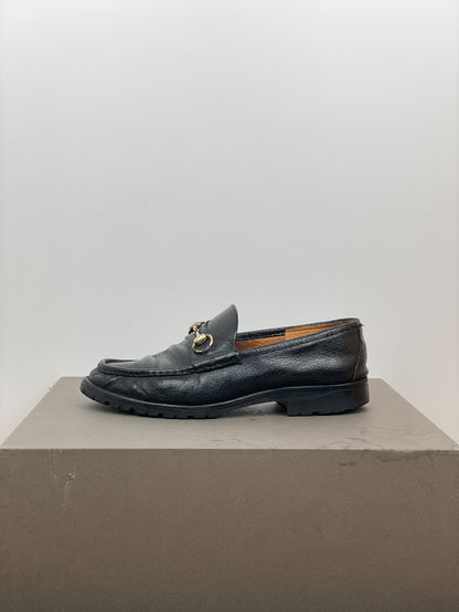 Gucci 1990s Lugsole Horsebit Loafers