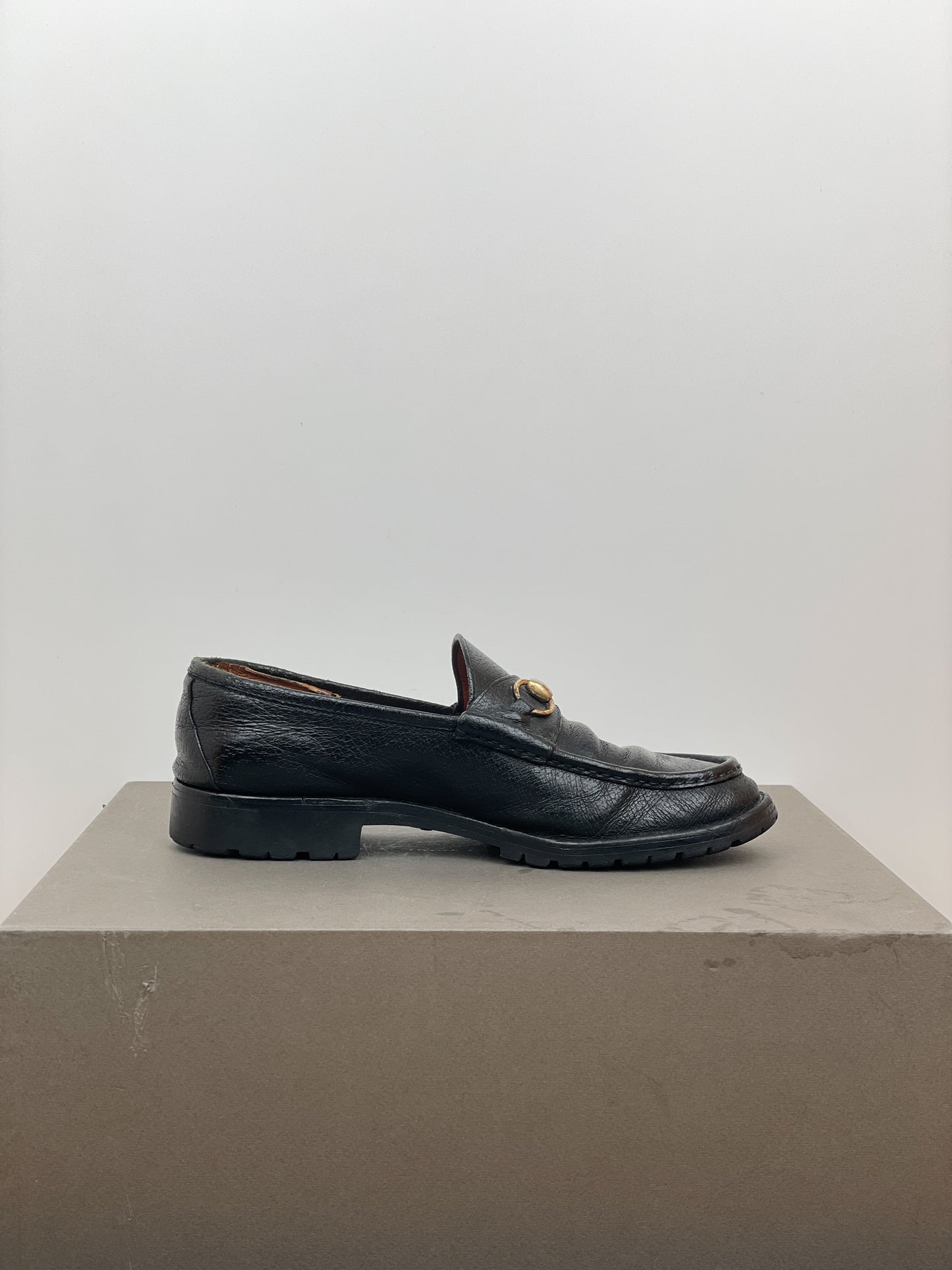 Gucci 1990s Lugsole Horsebit Loafers