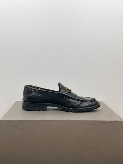 Gucci 1990s Lugsole Horsebit Loafers