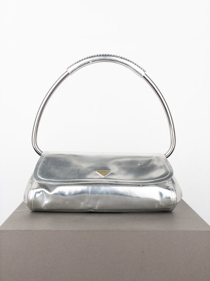 Prada SS03 Metal Handle ‘Vernice Swing’ Shoulder Bag