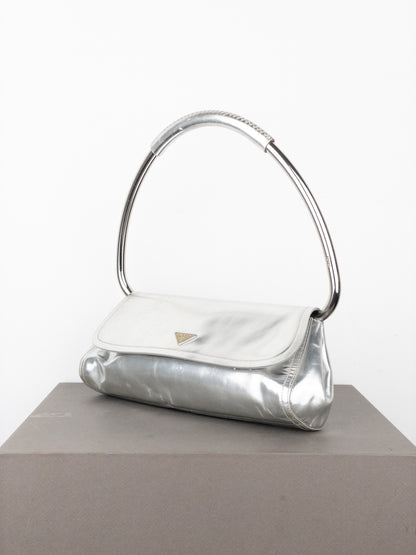 Prada SS03 Metal Handle ‘Vernice Swing’ Shoulder Bag