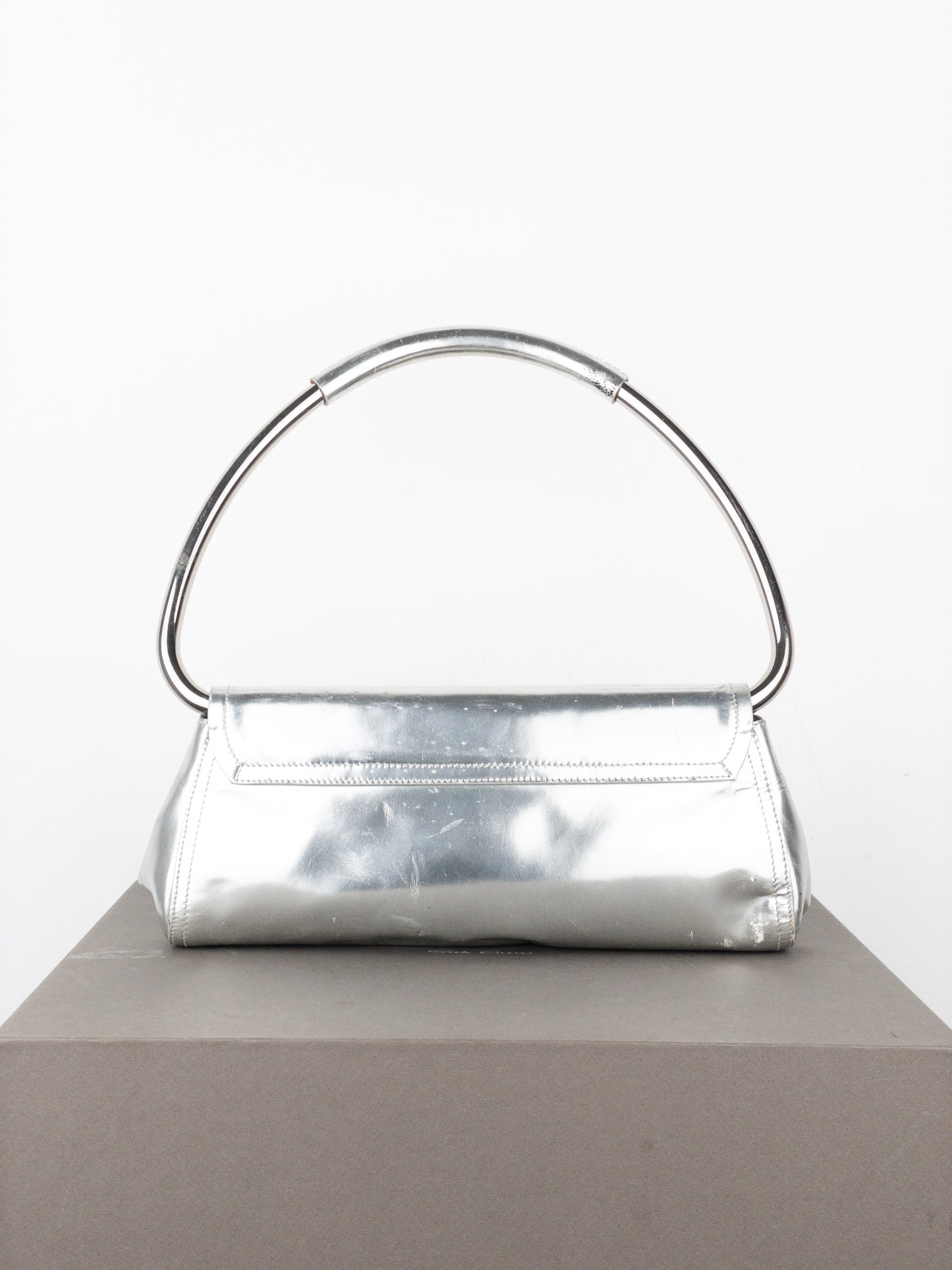 Prada SS03 Metal Handle ‘Vernice Swing’ Shoulder Bag