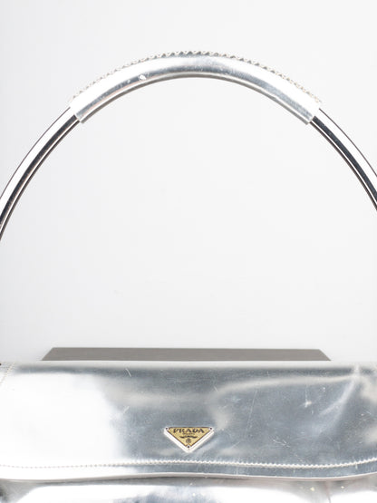 Prada SS03 Metal Handle ‘Vernice Swing’ Shoulder Bag