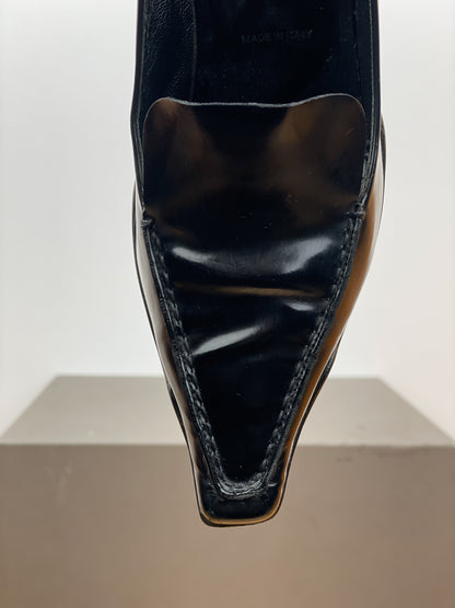 Prada 2000s Square Toe Loafer Pump Heels