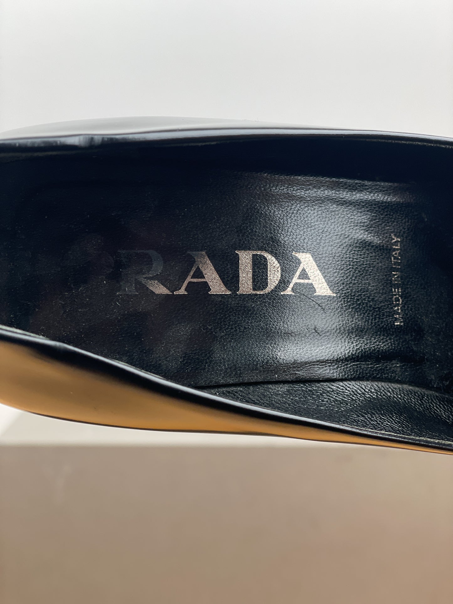 Prada 2000s Square Toe Loafer Pump Heels