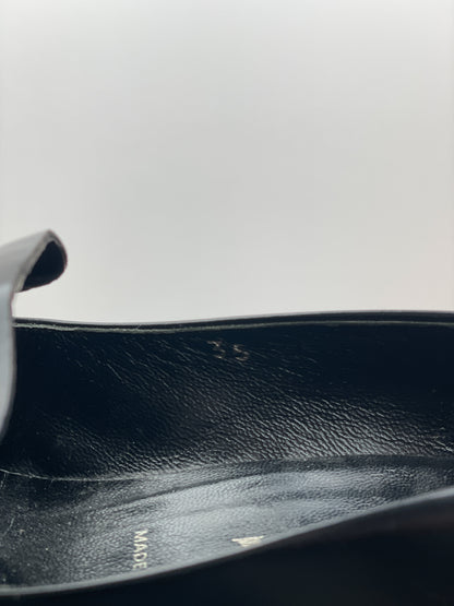 Prada 2000s Square Toe Loafer Pump Heels