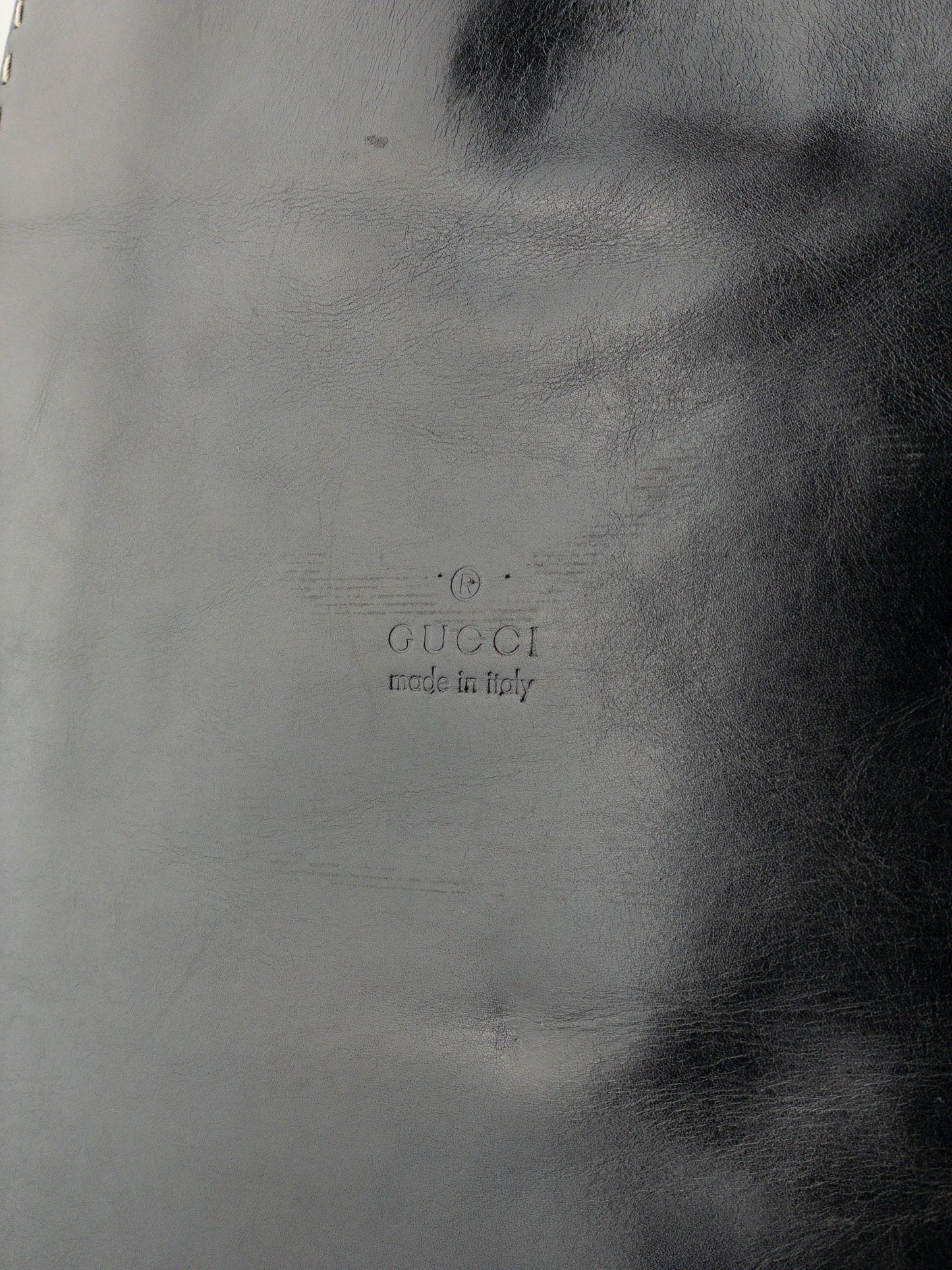 Gucci by Tom Ford 1990s Topstitch Leather Hobo Shoulder Bag