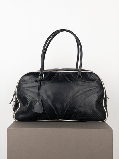 Prada SS00 Bowling Leather Shoulder Bag