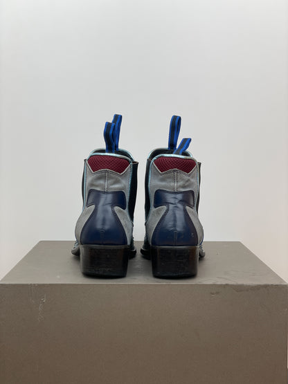 Miu Miu SS99 Snakeskin Cowboy Chelsea Ankle Boots