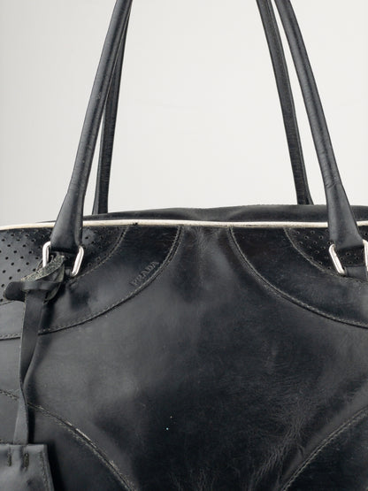 Prada SS00 Bowling Leather Shoulder Bag
