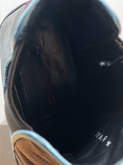 Miu Miu SS99 Snakeskin Cowboy Chelsea Ankle Boots