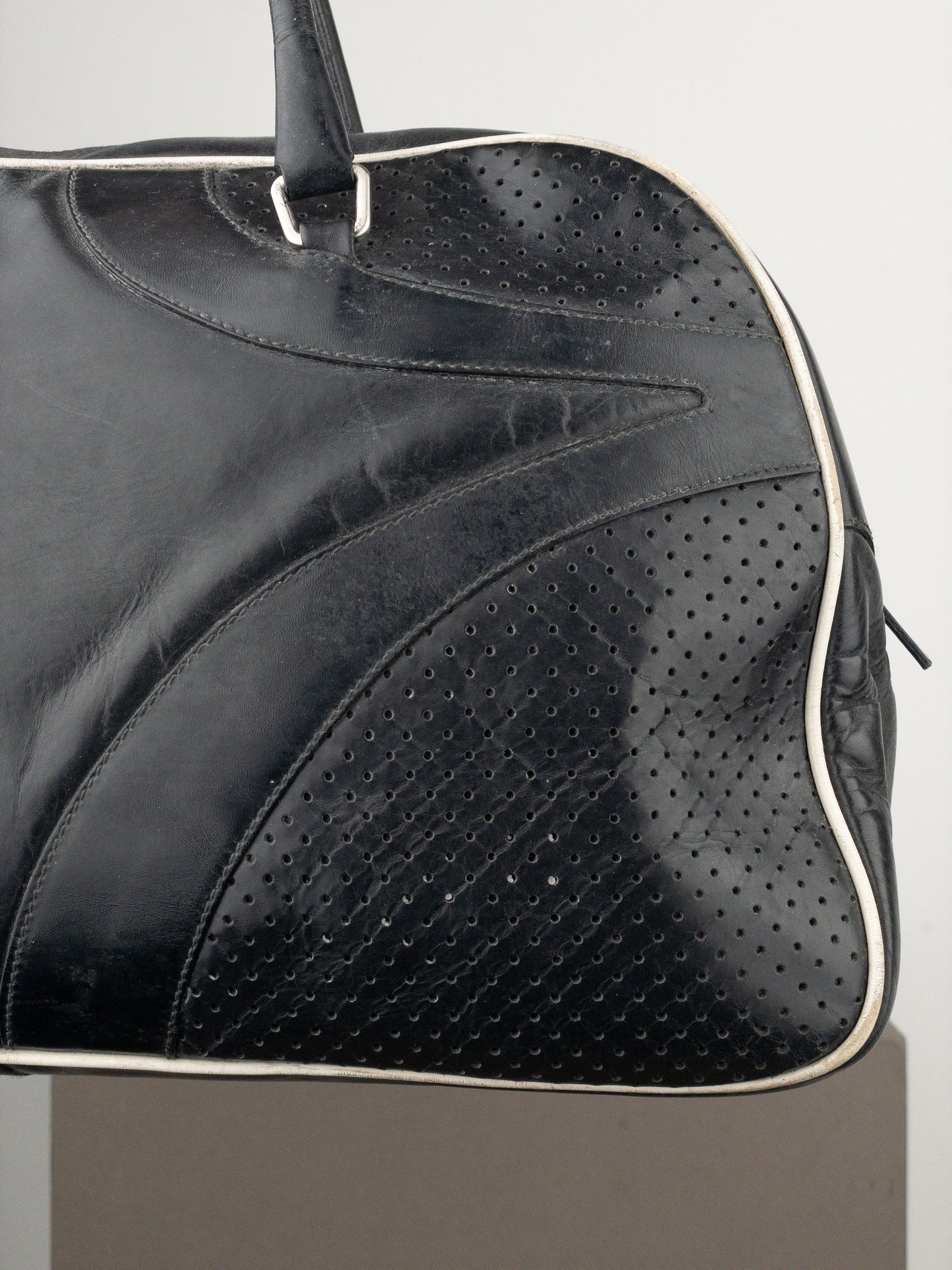 Prada SS00 Bowling Leather Shoulder Bag