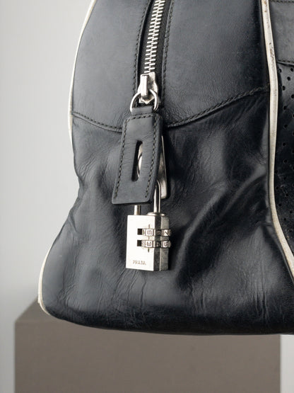 Prada SS00 Bowling Leather Shoulder Bag