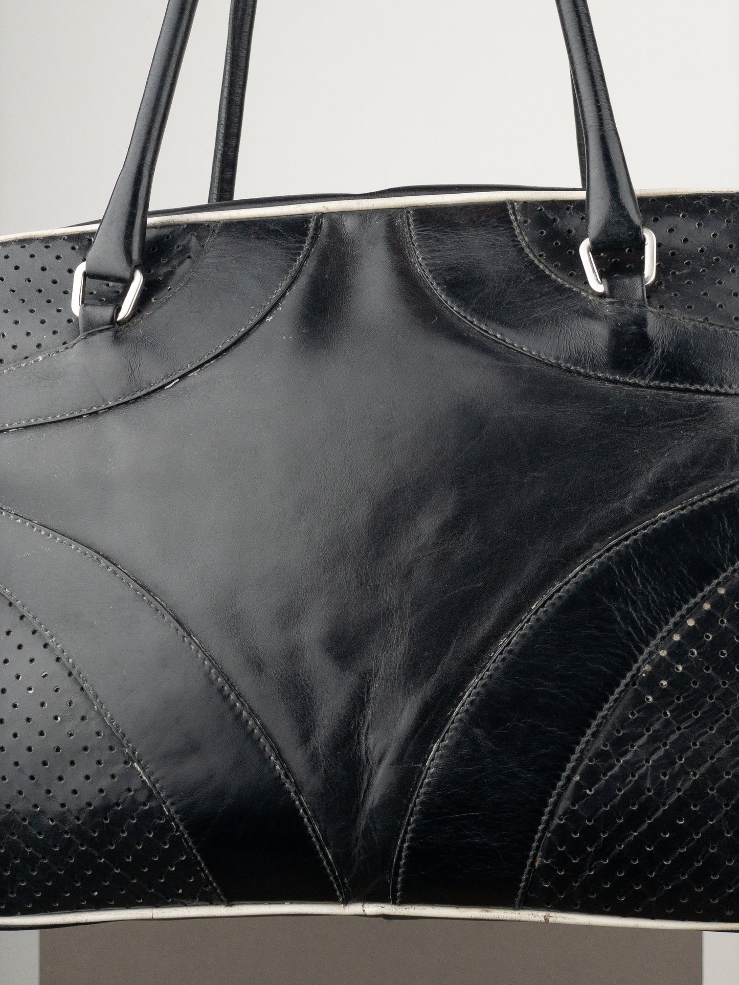 Prada SS00 Bowling Leather Shoulder Bag