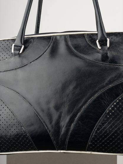 Prada SS00 Bowling Leather Shoulder Bag