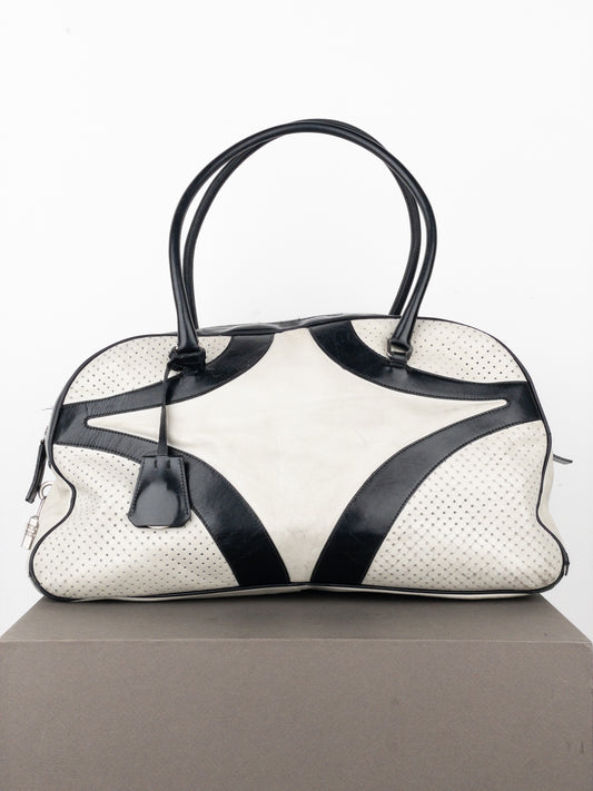 Prada SS00 Bowling Leather Shoulder Bag