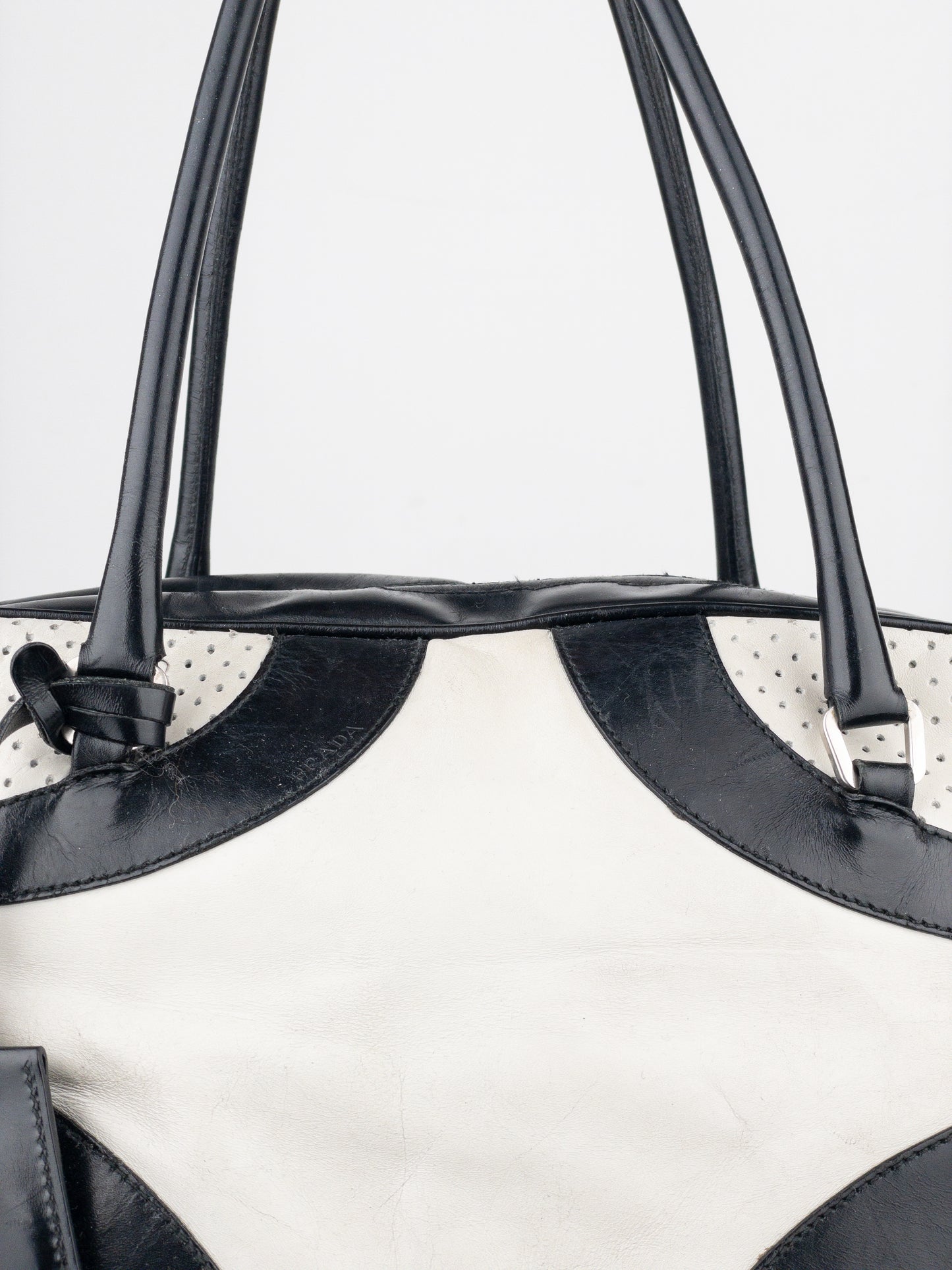 Prada SS00 Bowling Leather Shoulder Bag