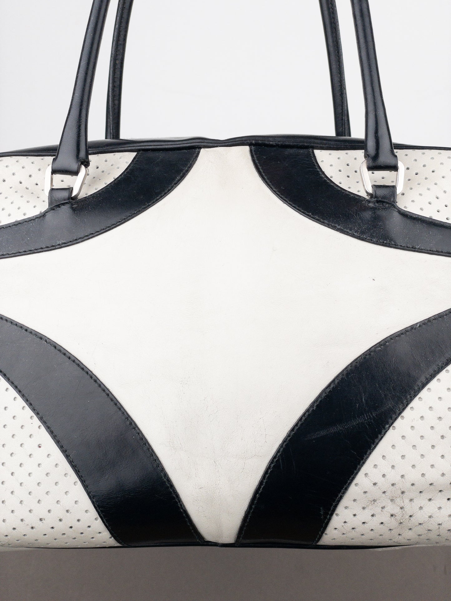 Prada SS00 Bowling Leather Shoulder Bag