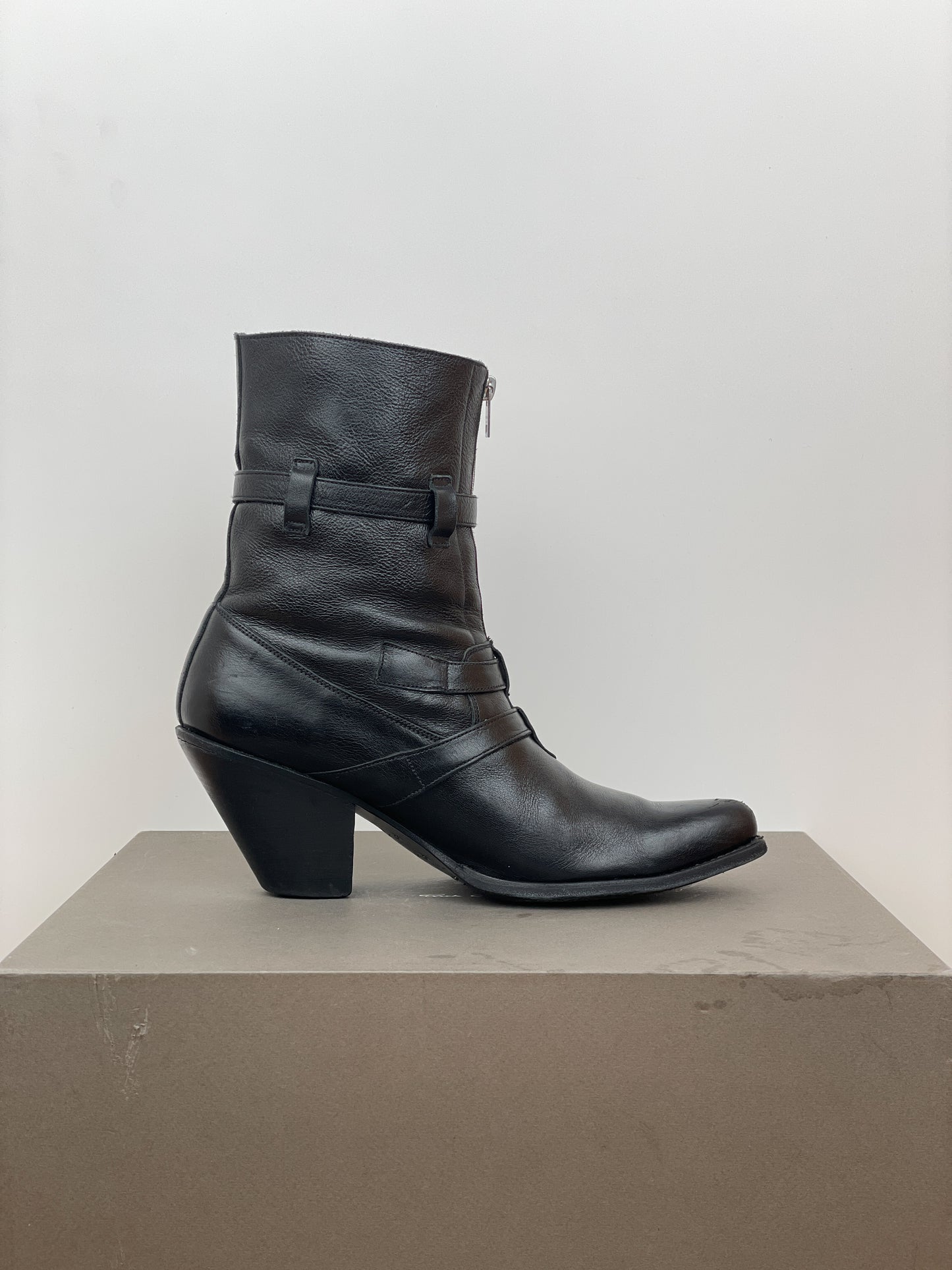 Celine SS19 Multi-Buckle Berlin Western Boots