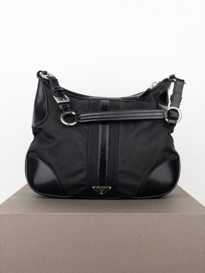 Prada 2000s Tessuto Hybrid Hobo Shoulder Bag