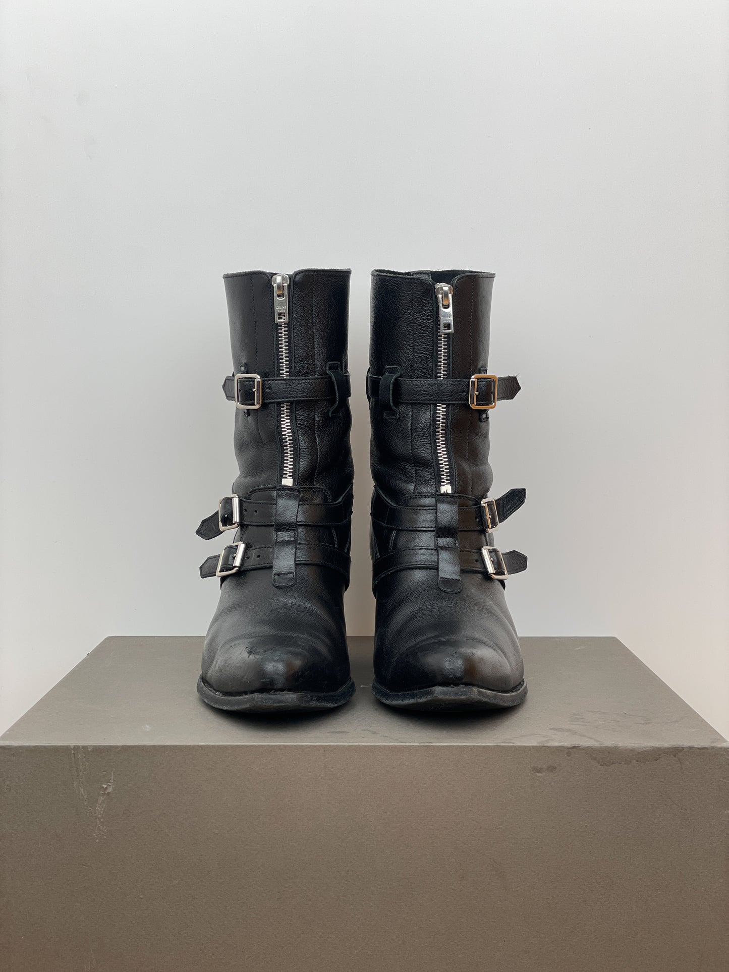Celine SS19 Multi-Buckle Berlin Western Boots