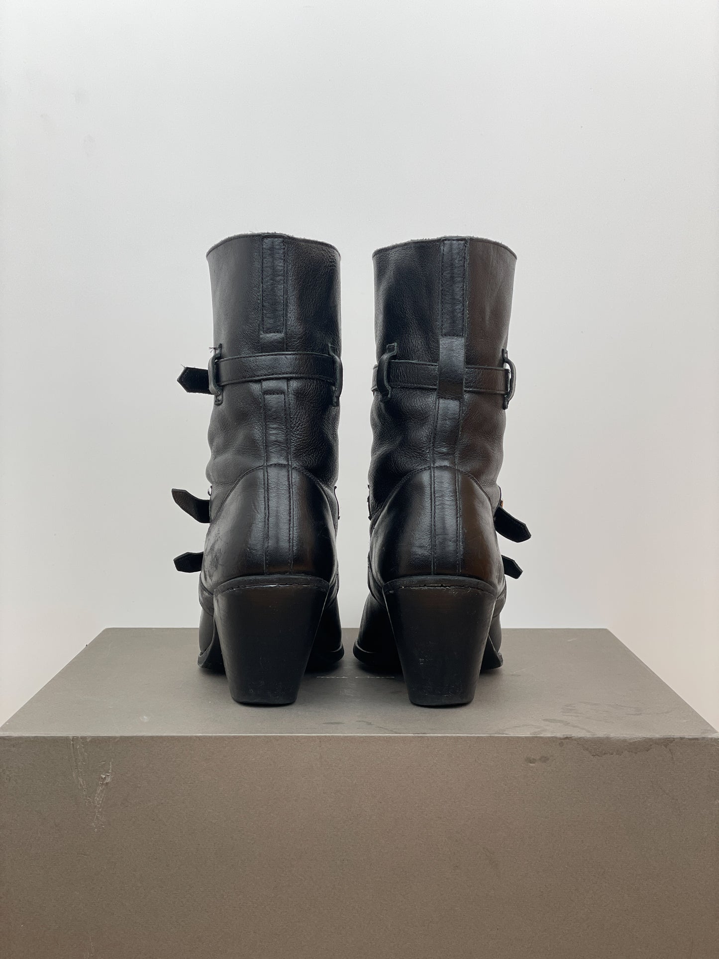 Celine SS19 Multi-Buckle Berlin Western Boots