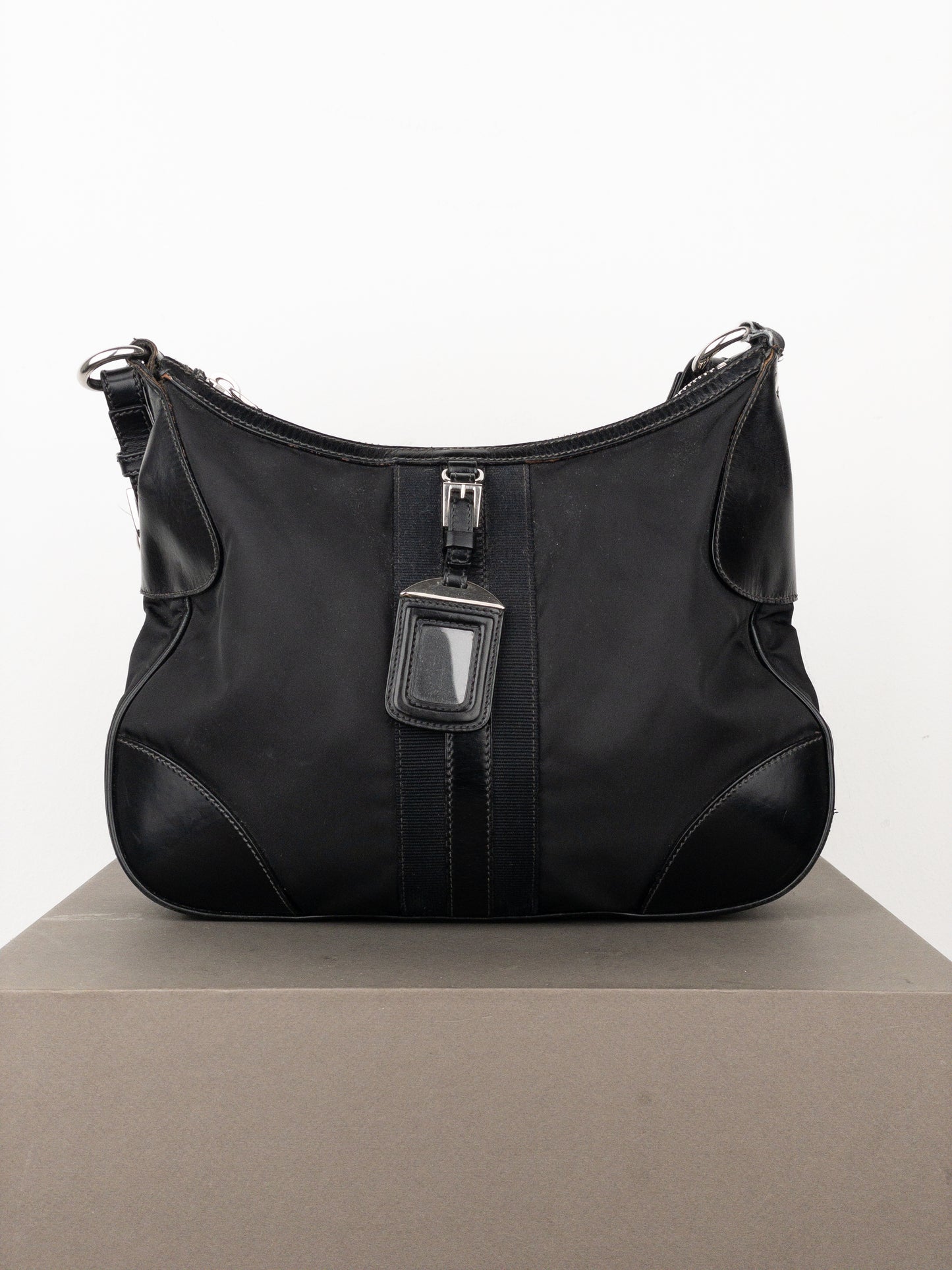 Prada 2000s Tessuto Hybrid Hobo Shoulder Bag