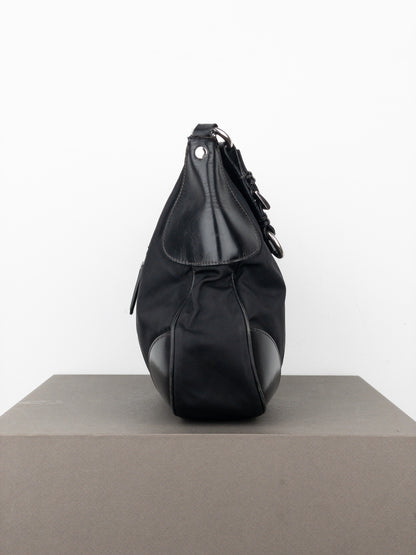 Prada 2000s Tessuto Hybrid Hobo Shoulder Bag